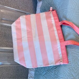 Victoria's Secret Pink and White Tote Bag